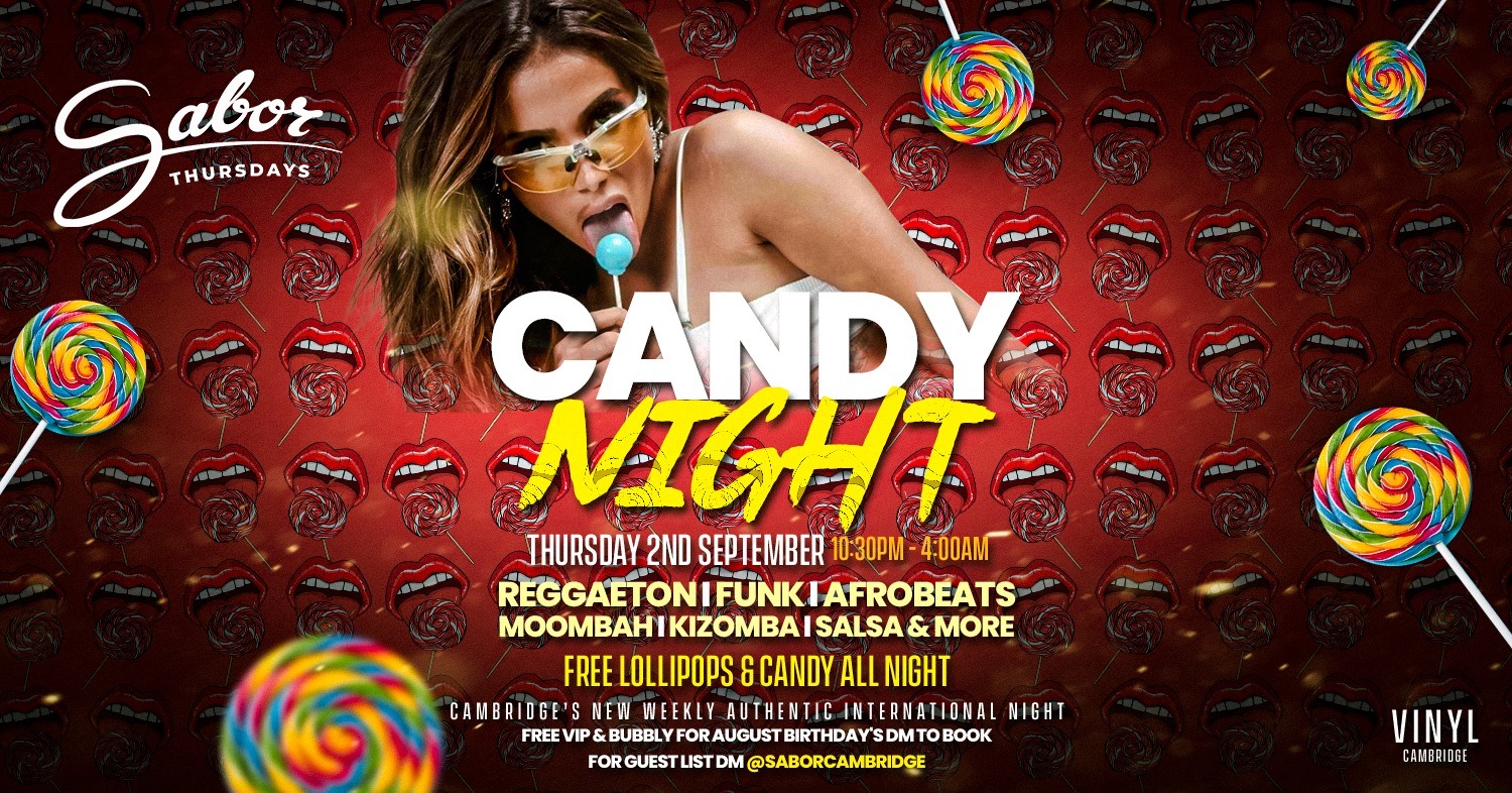 SABOR THURSDAYS Candy Party THURSDAY 2 September