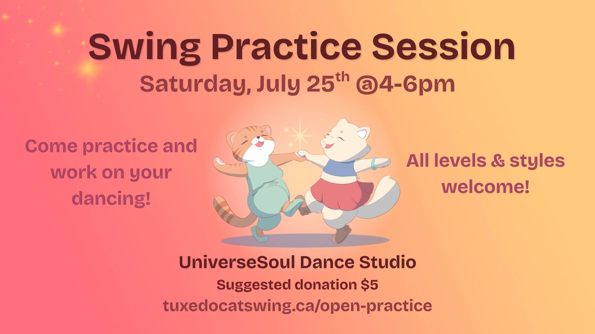 Swing Dance Open Practice Session - Lindy Hop Charleston Balboa Solo Jazz