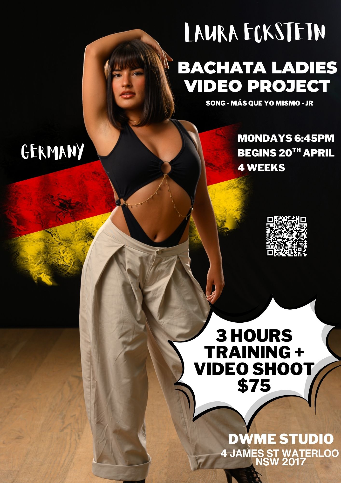 Monday 20th April 4 Week - BACHATA LADIES STYLE VIDEO PROJECT with Laura Eckstein