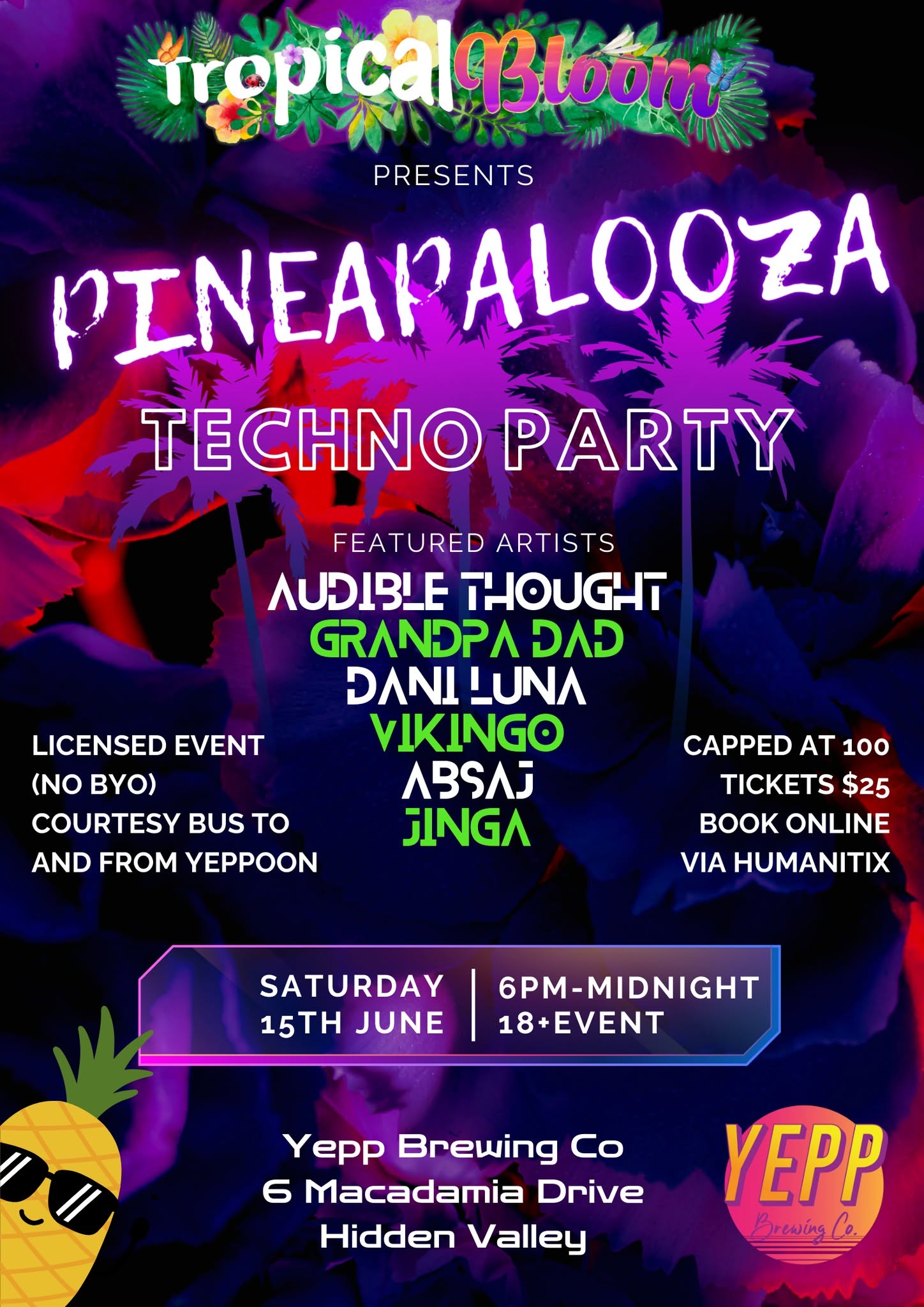 Pineapalooza Techno Party
