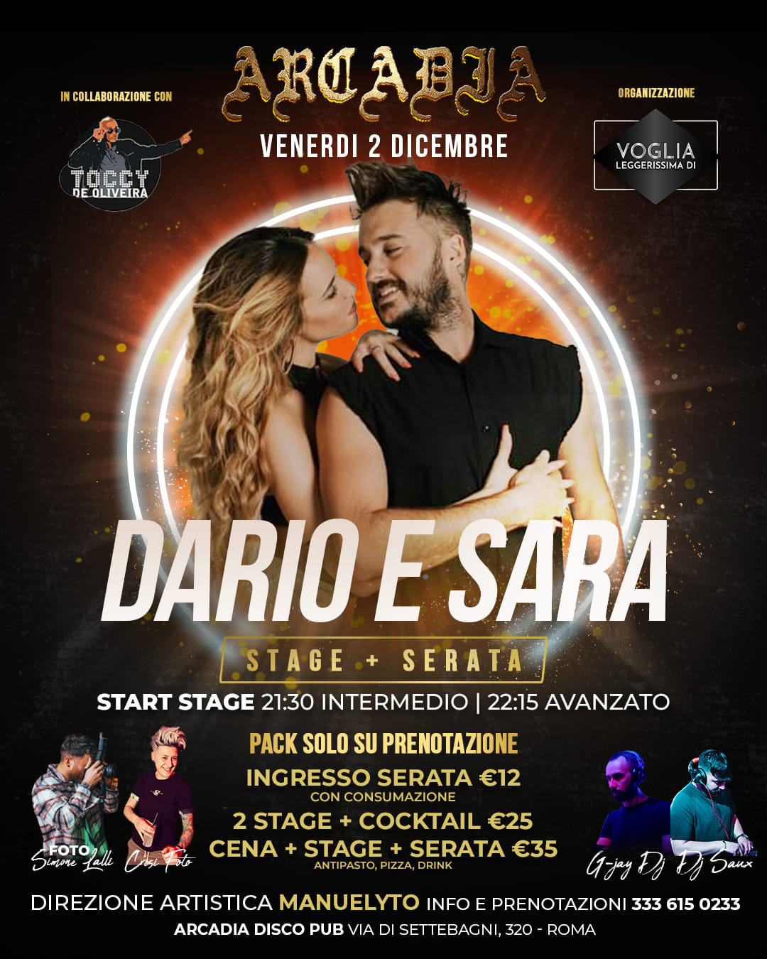 Special Guest ➡️ DARIO Y SARA ⬅️ Venerdì 2 Dicembre 👑 Roma