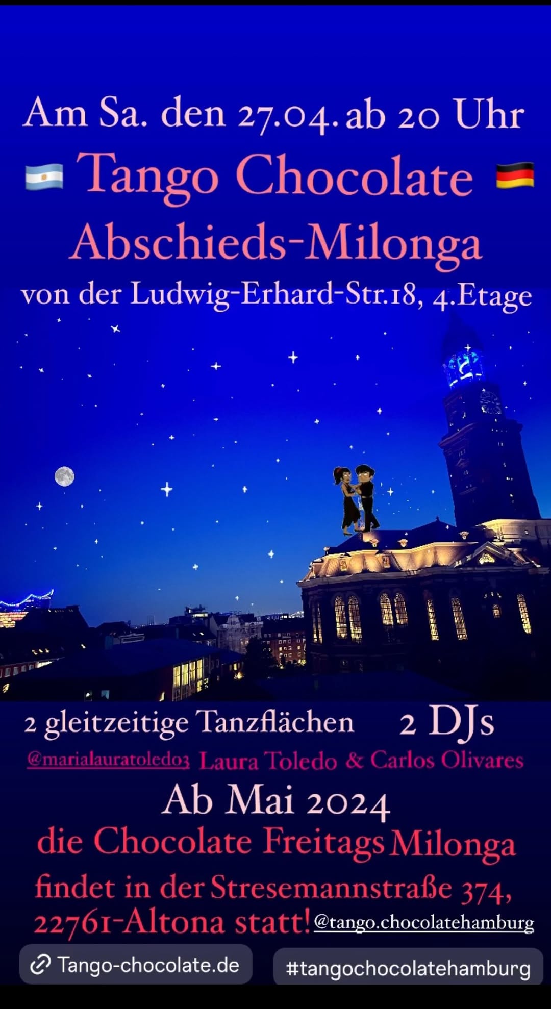 Chocolate Abschieds-Milonga am Sa.27.04.24