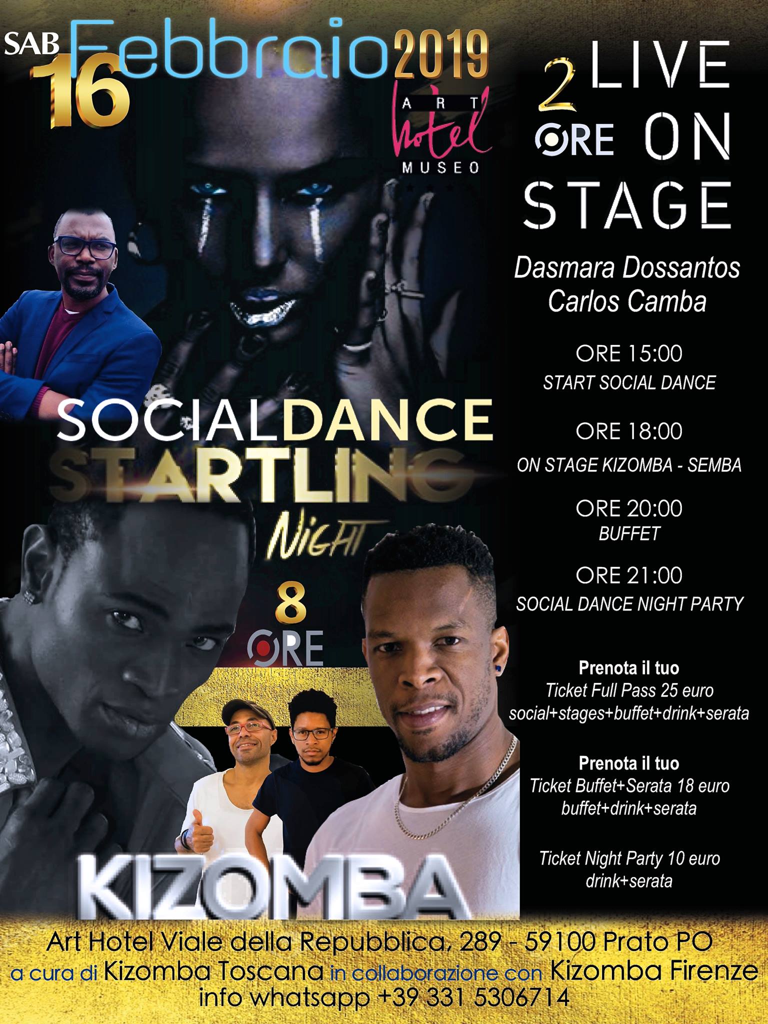Firenze Starling Night Kizomba Social Dance Sabato 16 Feb 2019