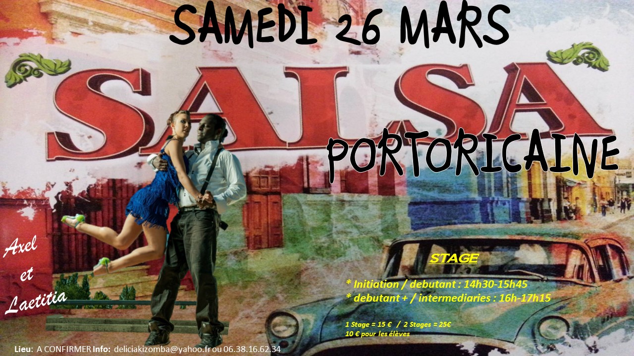 **** STAGES SALSA PORTORICAINE avec AXEL et LAETITIA de Toulouse
