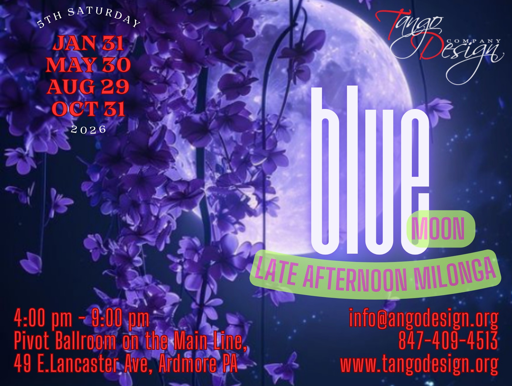 Blue Moon Late Afternoon Milonga