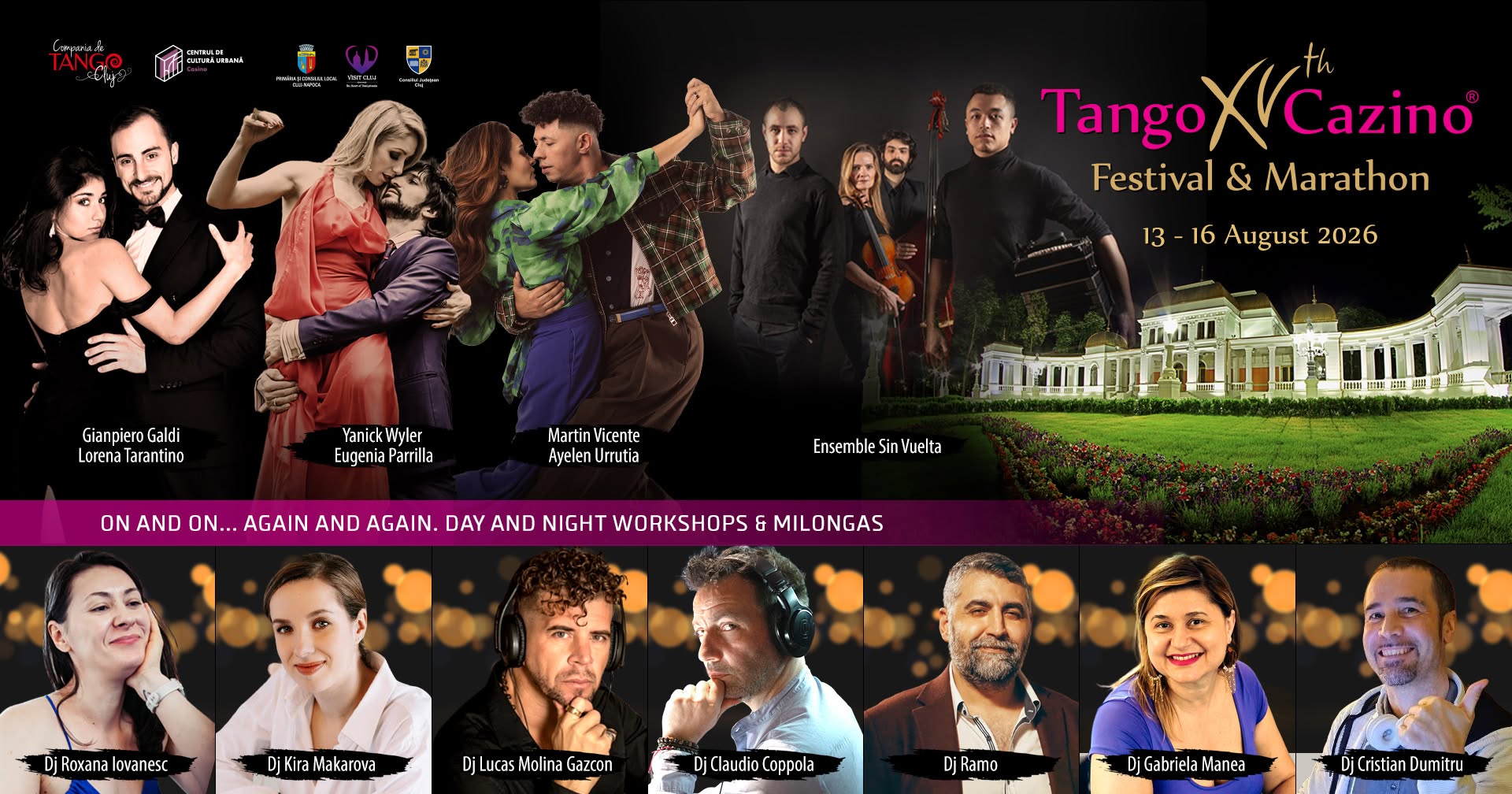 TANGO CAZINO 2026 Festival & Marathon, August 13-16, Cluj-Napoca, Romania