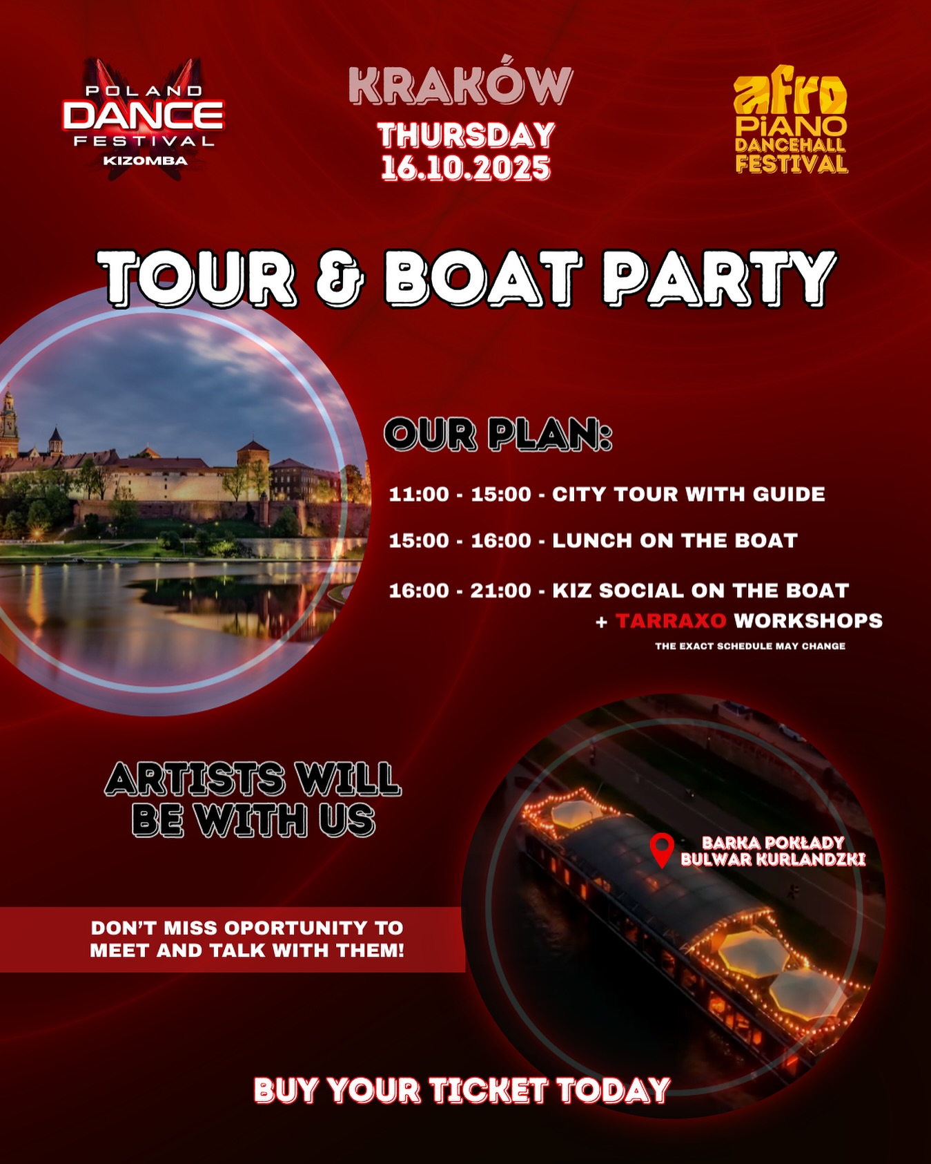 SPECIAL BARGE (BARKA ) PARTY & CITY TOUR (Lunch, Social, Workshops) (Limited) Kizomba & UrbanKiz
