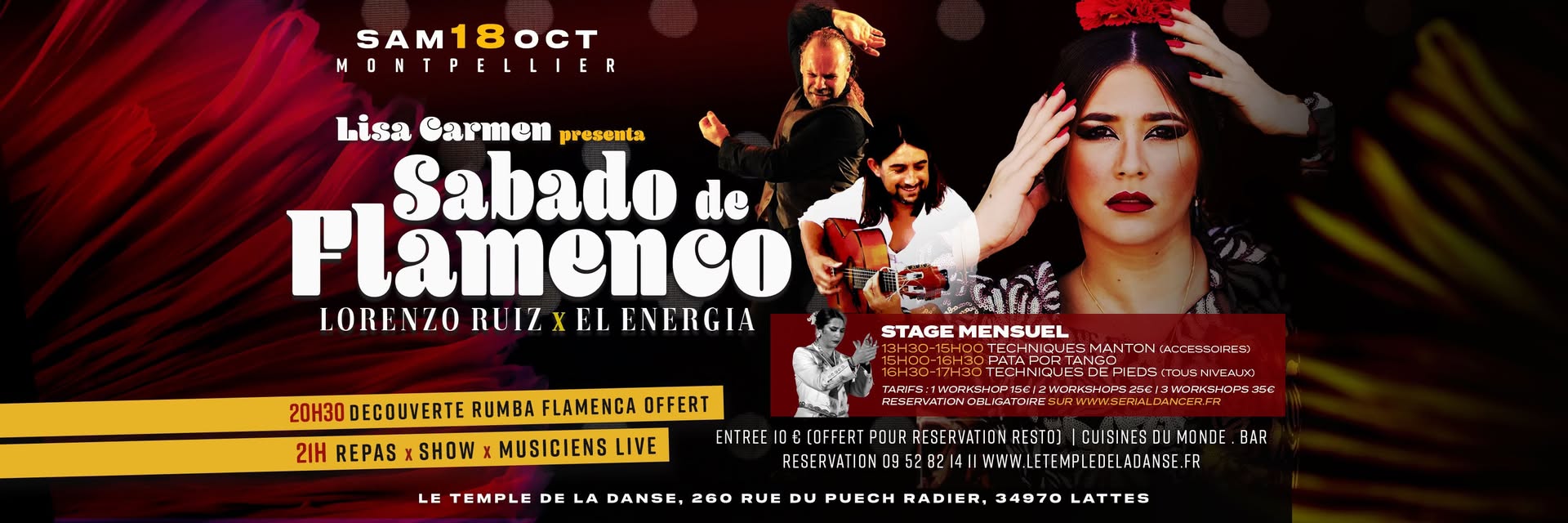 Sabado de Flamenco Lisa Carmen invite Lorenzo Ruiz & El Energia