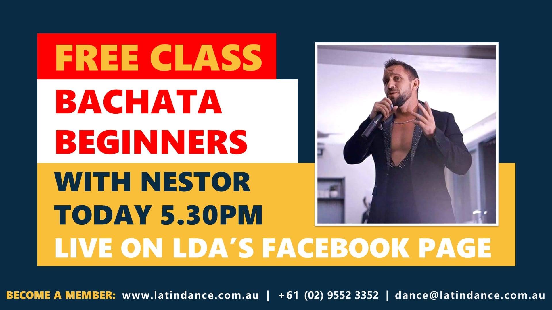 TODAY 5.30PM - Free Bachata Beginners Online CLASS with Nestor