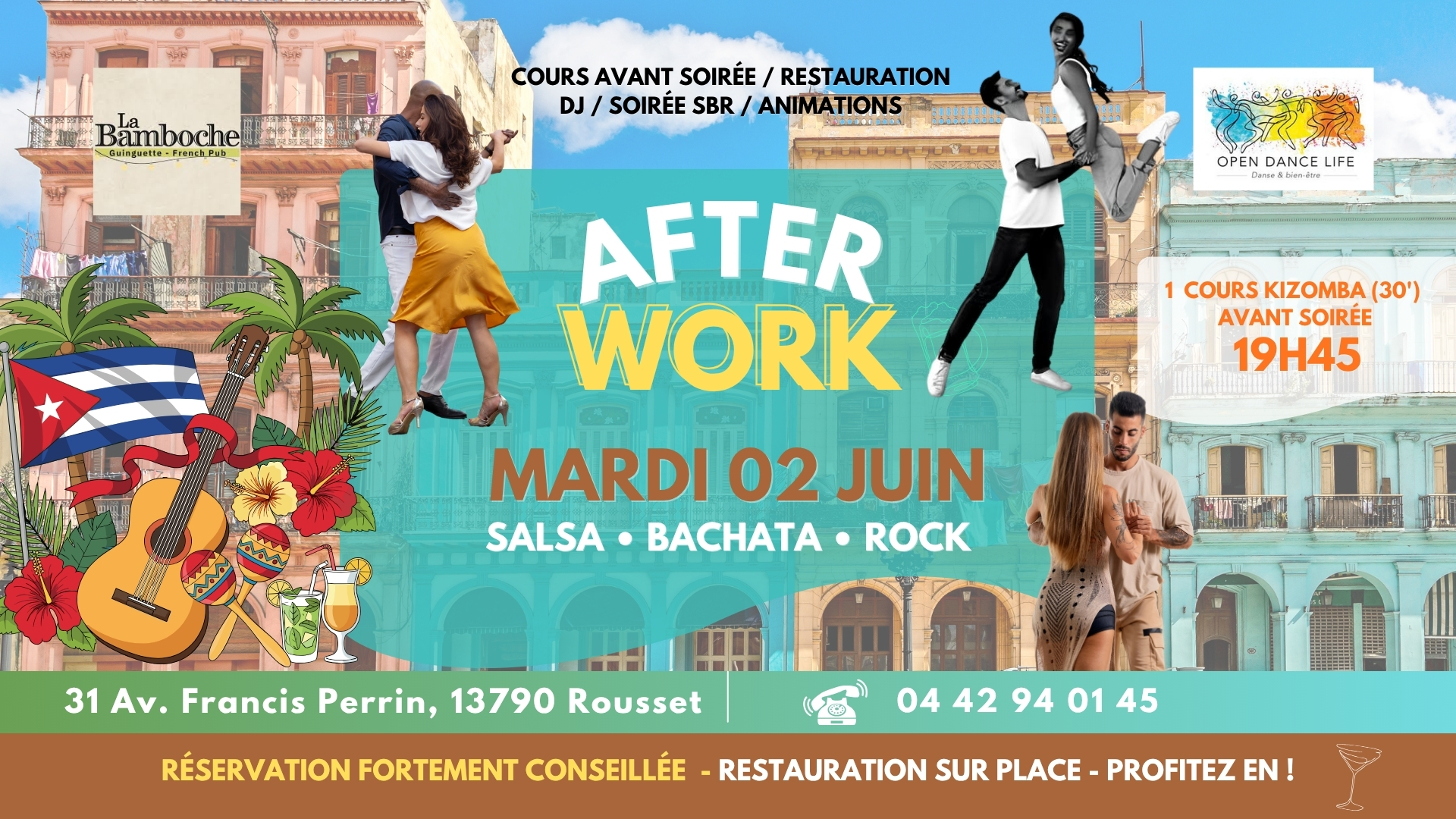 ☀️ SOIRÉE SALSA BACHATA ROCK 🔥 - La Bamboche & Open Dance Life 🔥