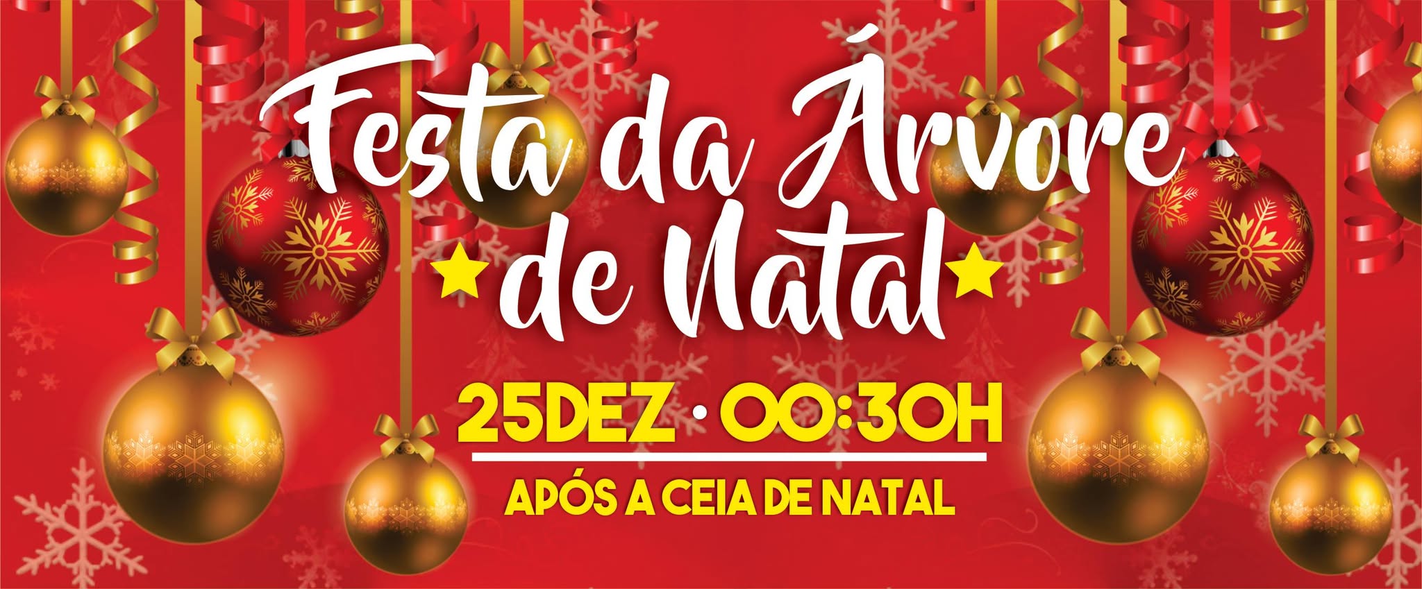 Festa da árvore De natal - 25 12 após a ceia de natal