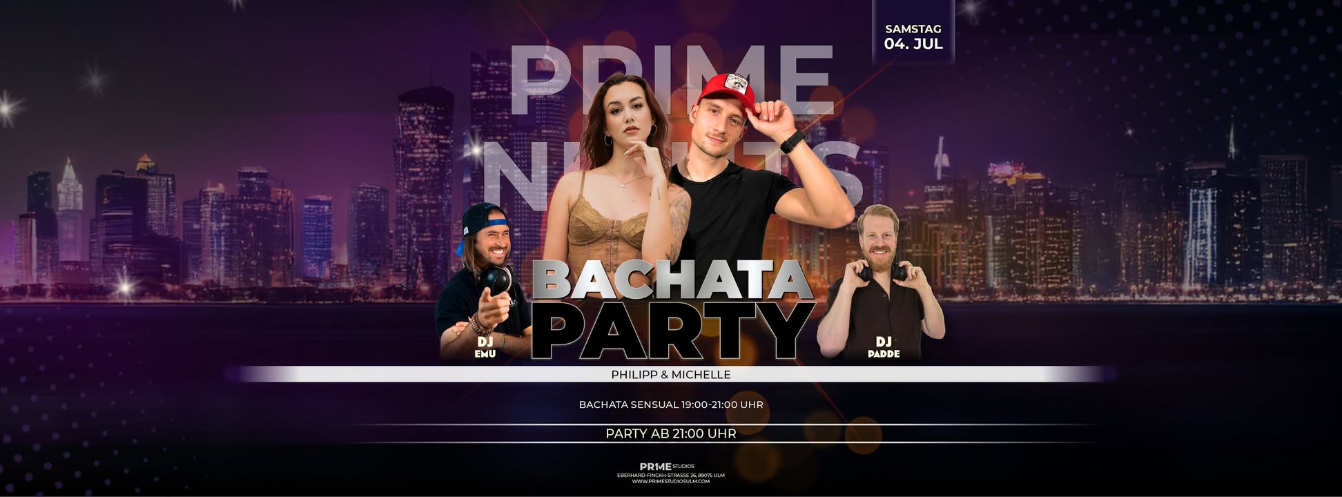 PRIME Nights Bachata Workshops & Party in Ulm