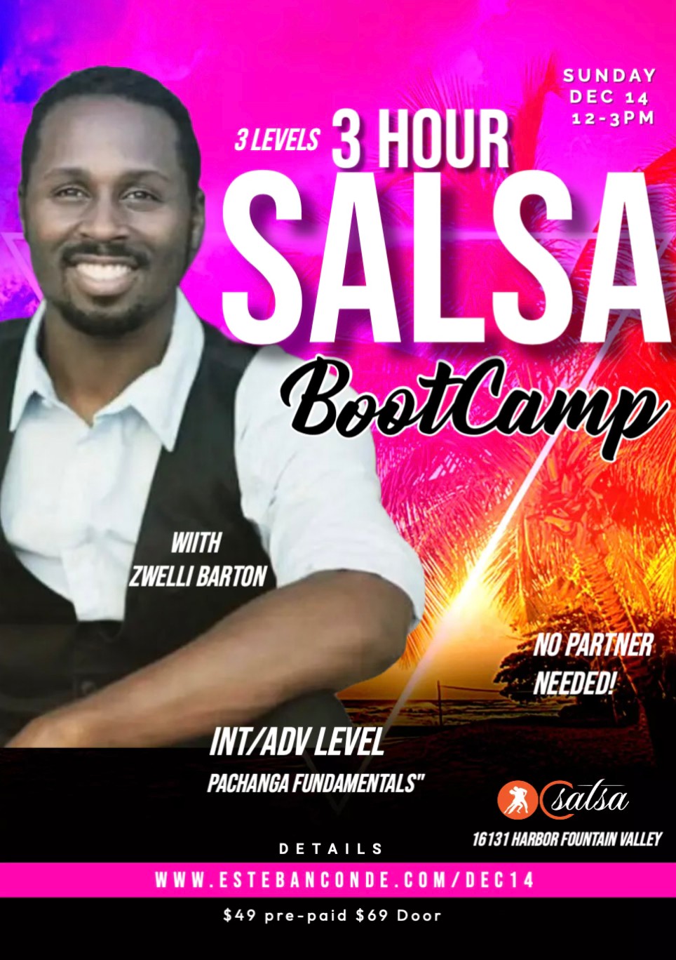 "Learn Pachanga" Salsa Bootcamp for Intermediate Advanced Level