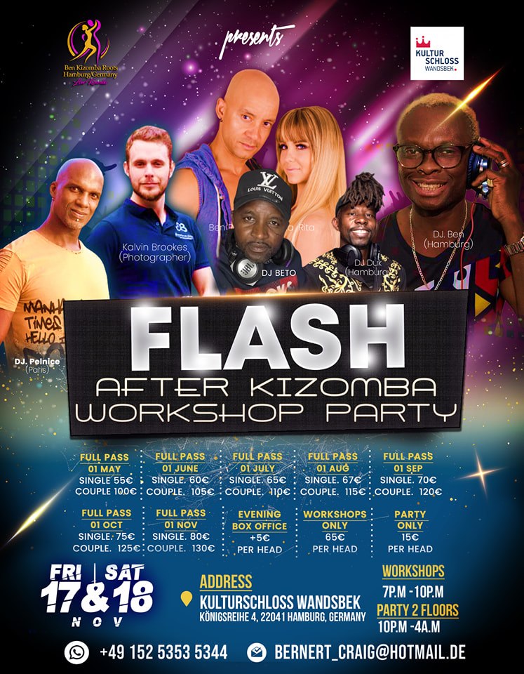 FLASH Kizomba-Workshop Ben & Ana + After Party on 2 Floors