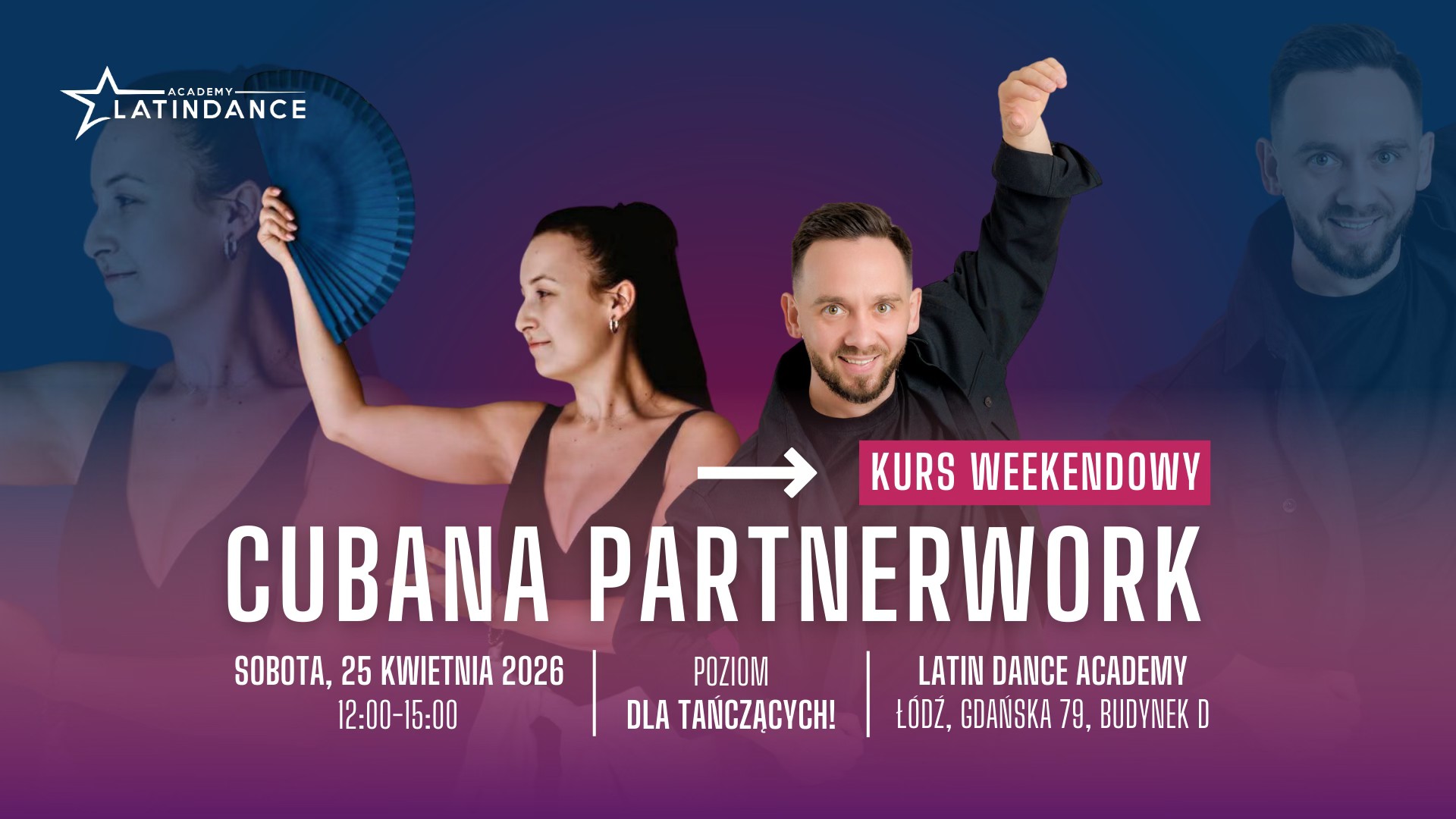 Cubana Partnerwork Kurs Intensywny dla tańczących! 25 kwietnia '26