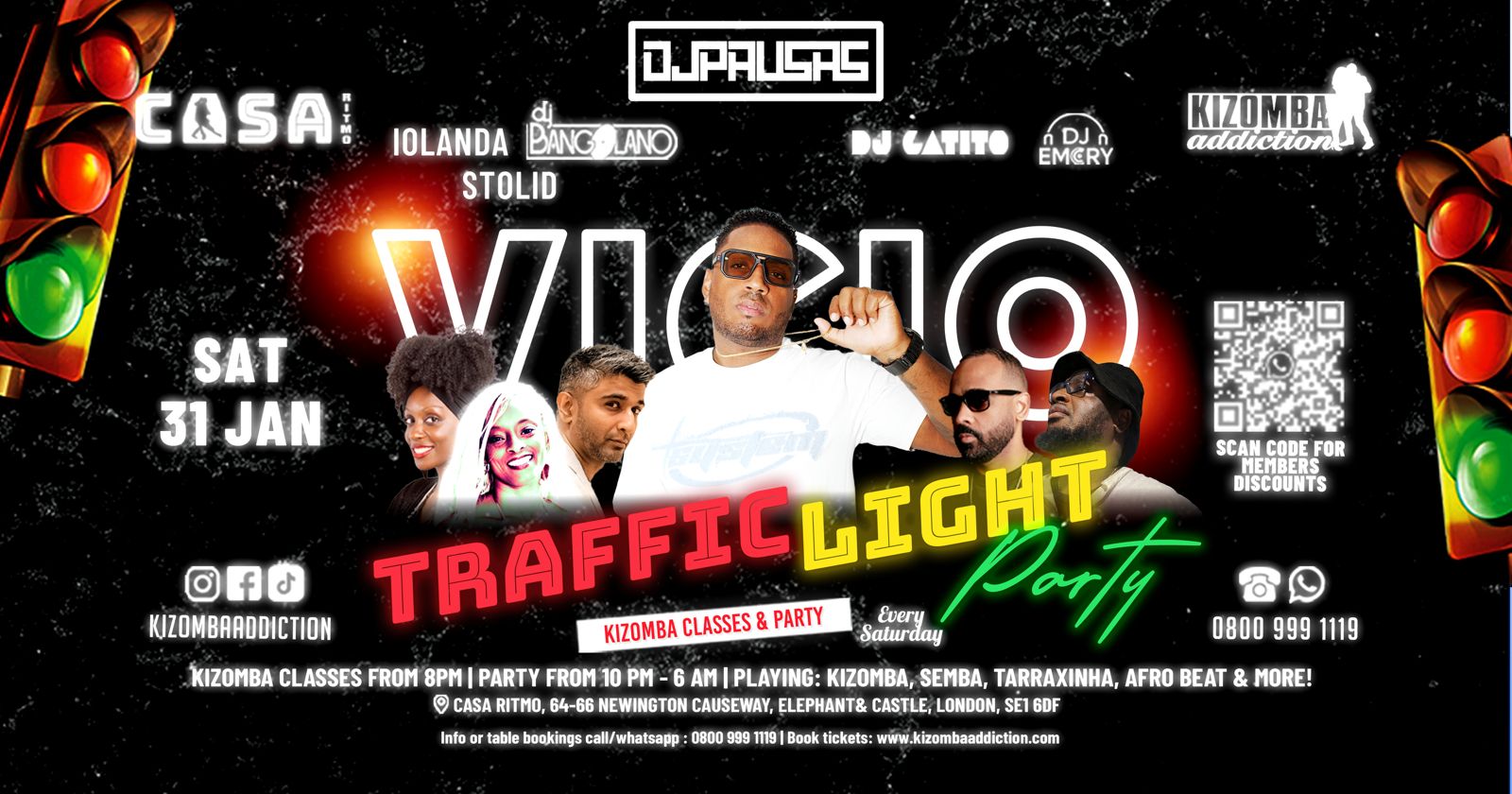 πΆ London's No.1 Saturday Kizomba Party: Clube Vicio - The Traffic Light Party With Bangolano