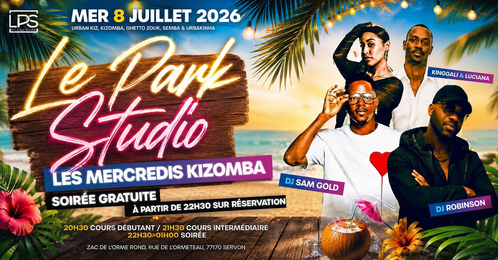 Mercredi 8 Juillet - Les Mercredis Kizomba - Park Studio