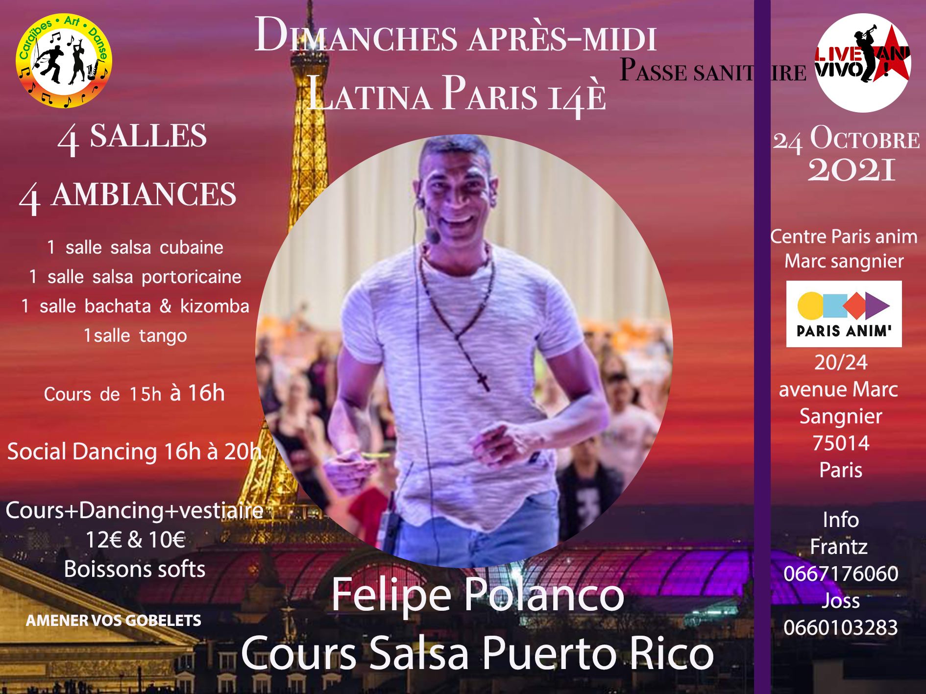 Dimanche Après-Midi Latina Paris 14è