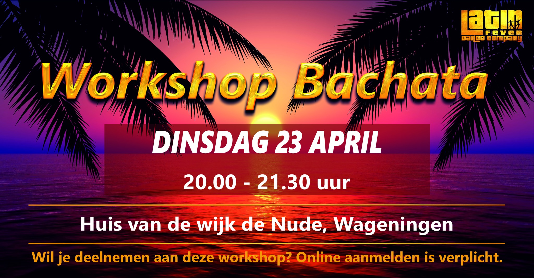 Workshop Bachata in Wageningen (23 april: 20.00 - 21.30 uur)