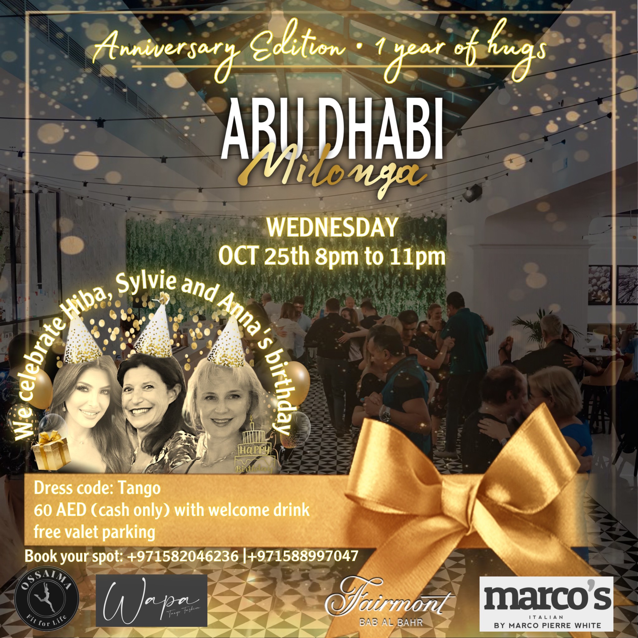 Abu Dhabi Milonga Anniversary: 1 year of hugs