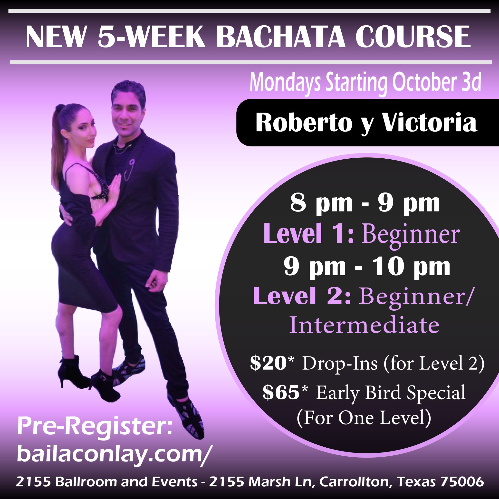 5-Week Bachata Course with Roberto y Victoria
