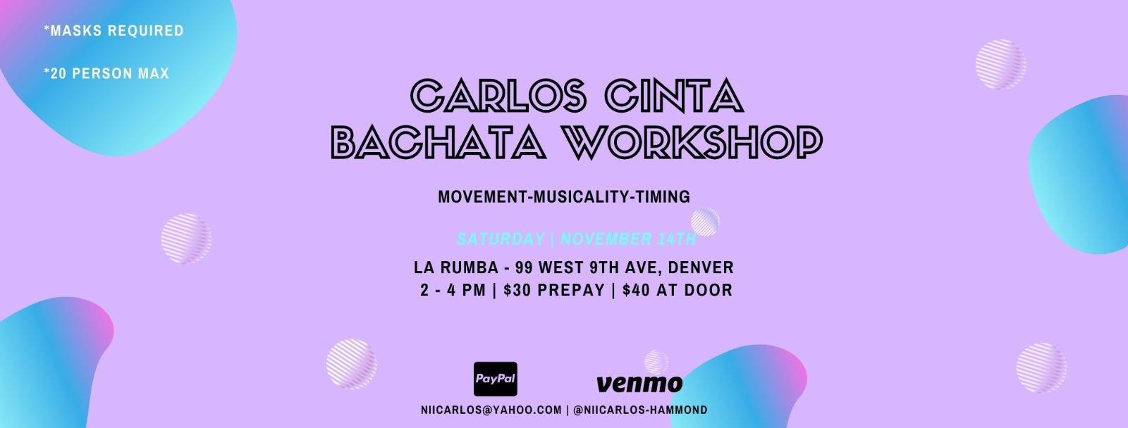 DENVER Bachata Workshop w Carlos Cinta
