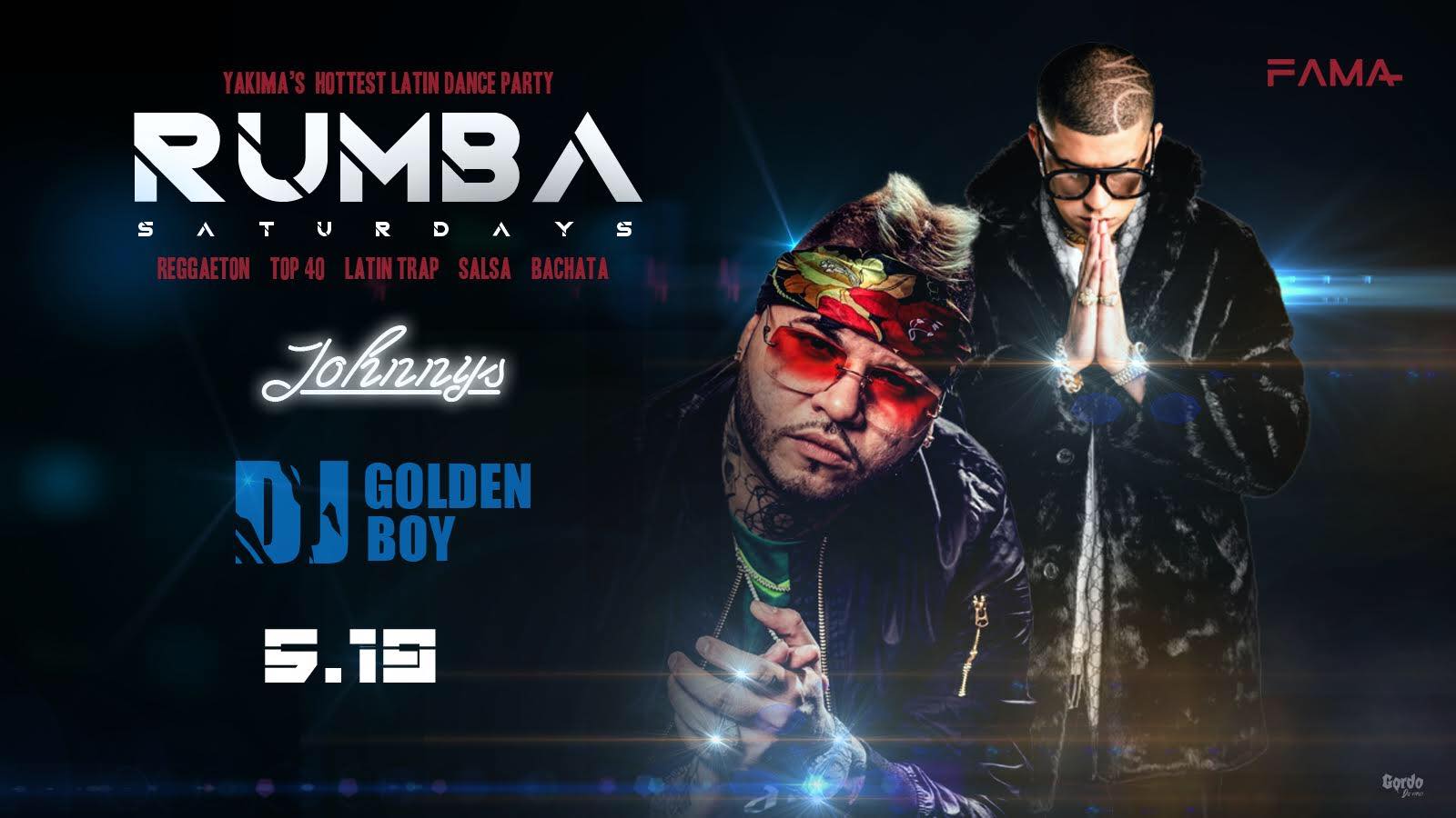 Rumba Saturdays Dj Golden Boy at Johnnys