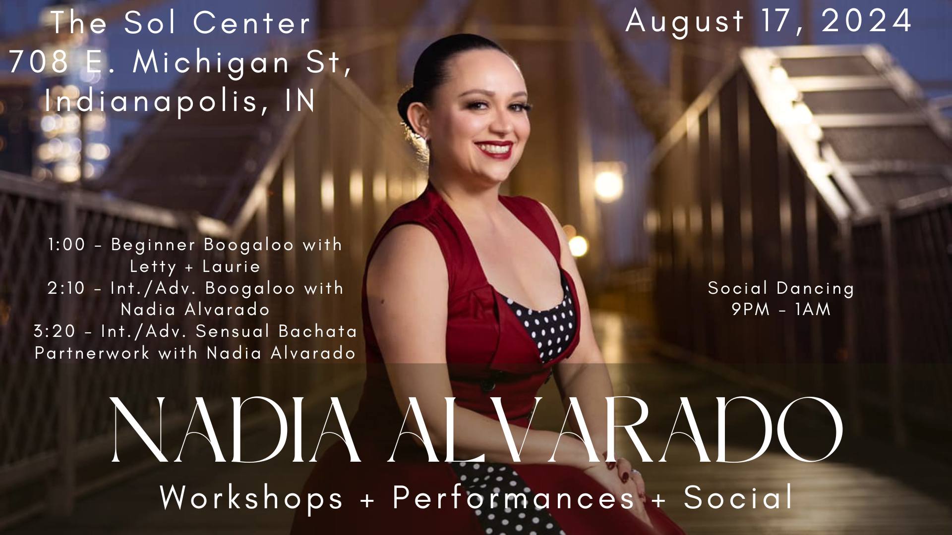 Nadia Alvarado Workshops!