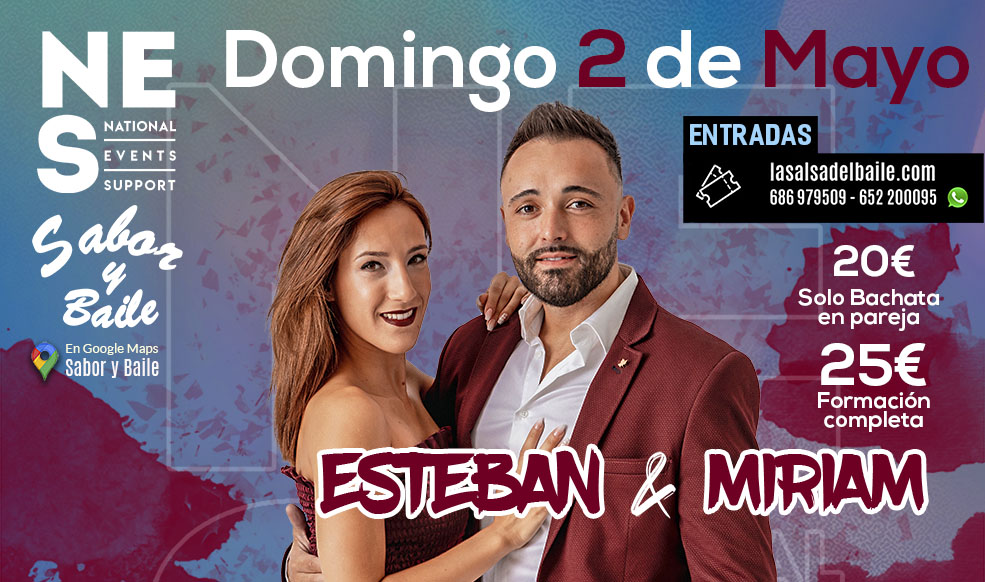 Nes Bachata Training Day, con Esteban y Miriam, en Sabor y Baile Toledo