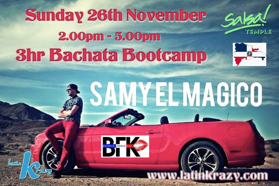 3hr Bachata Bootcamp with SAMY El Magico AT BAR SALSA Temple !