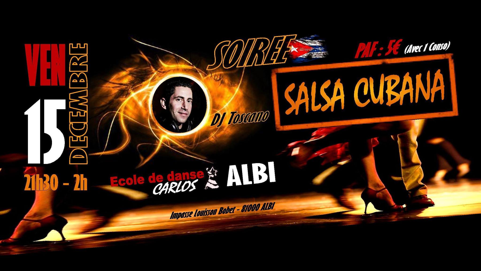 Soirée Salsa Cubana à l'Ecole de Danse Carlos à Albi