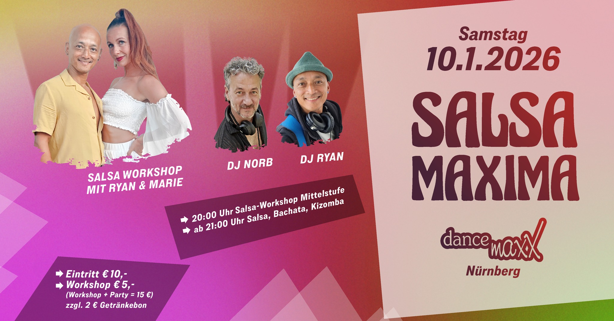 SALSA MAXIMA die Salsa-Bachata-Kizomba-Party für das maxXimale Tanzvergnügen.