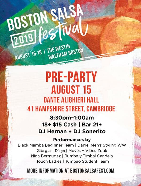 Boston Salsa Festival, Official Pre-Party!
