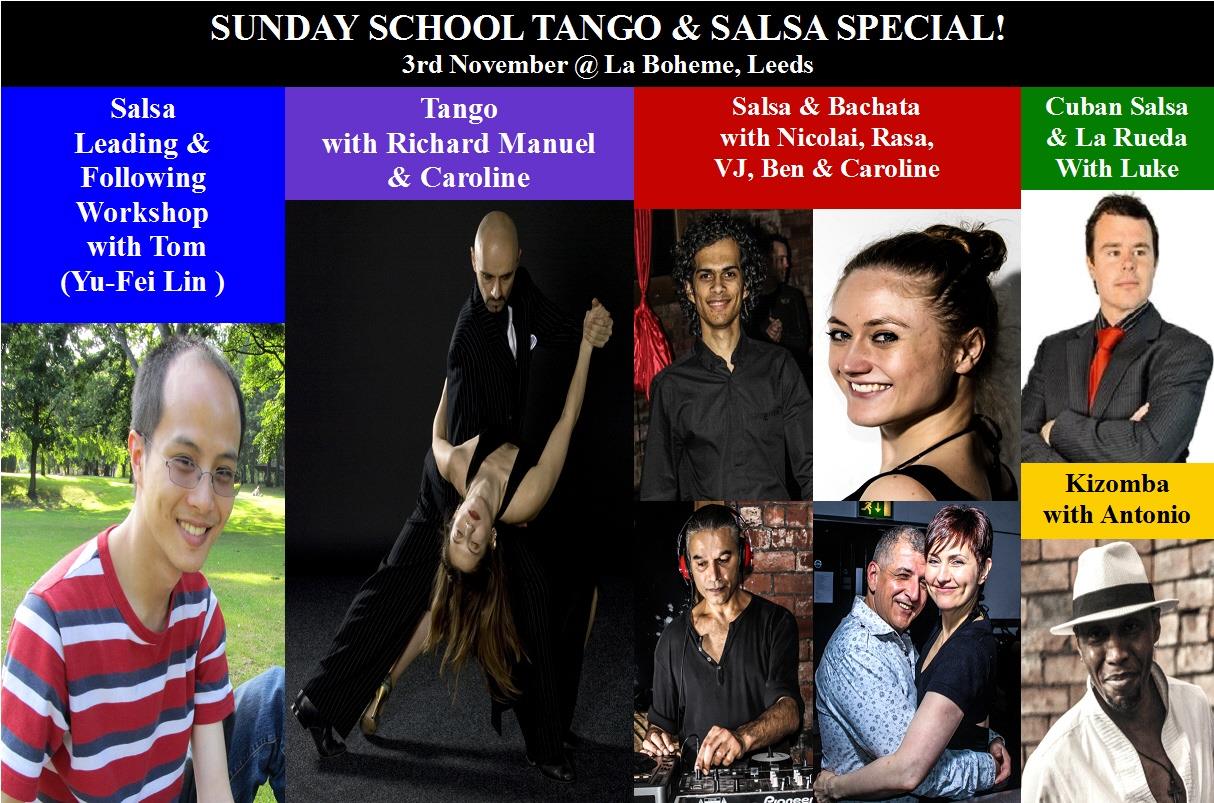 iSalsa Sunday School! Tango & Salsa Special with Richard Manuel, Tom & Rasa...3 November 2013...@ La Boheme