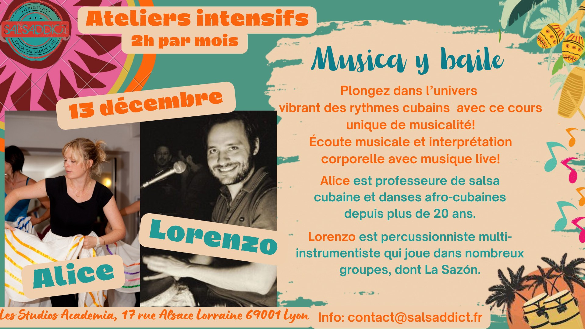 Ateliers intensifs Musica y baile