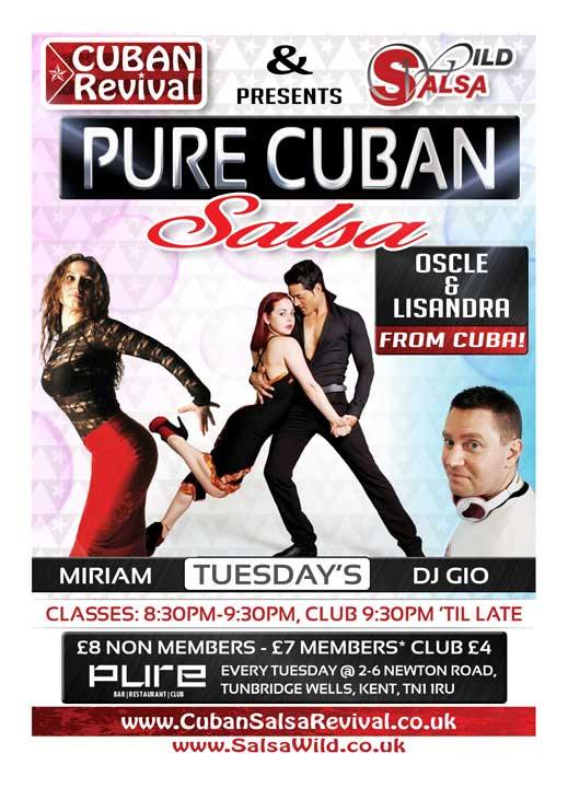 *EVERY TUESDAY* PURE CUBAN SALSA in Tunbridge Wells with OSCLE & LISANDRA (cuba) & MIRIAM