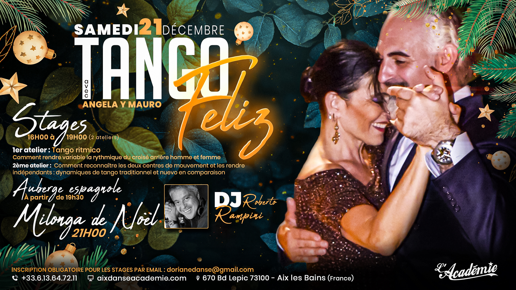 Tango Feliz - Stages & Milonga à l'Académie