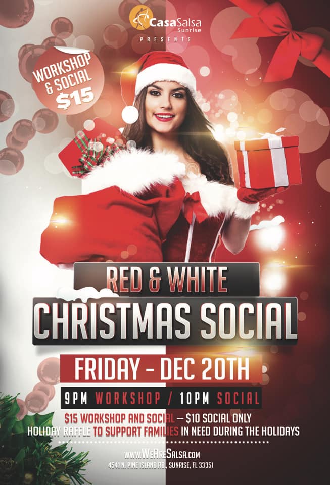 Casa Salsa Red & White Christmas Social