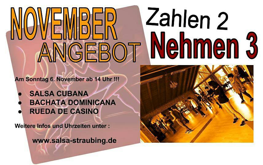 Neue Bachata Dominicana und Salsa Cubana Tanzkurs in November !