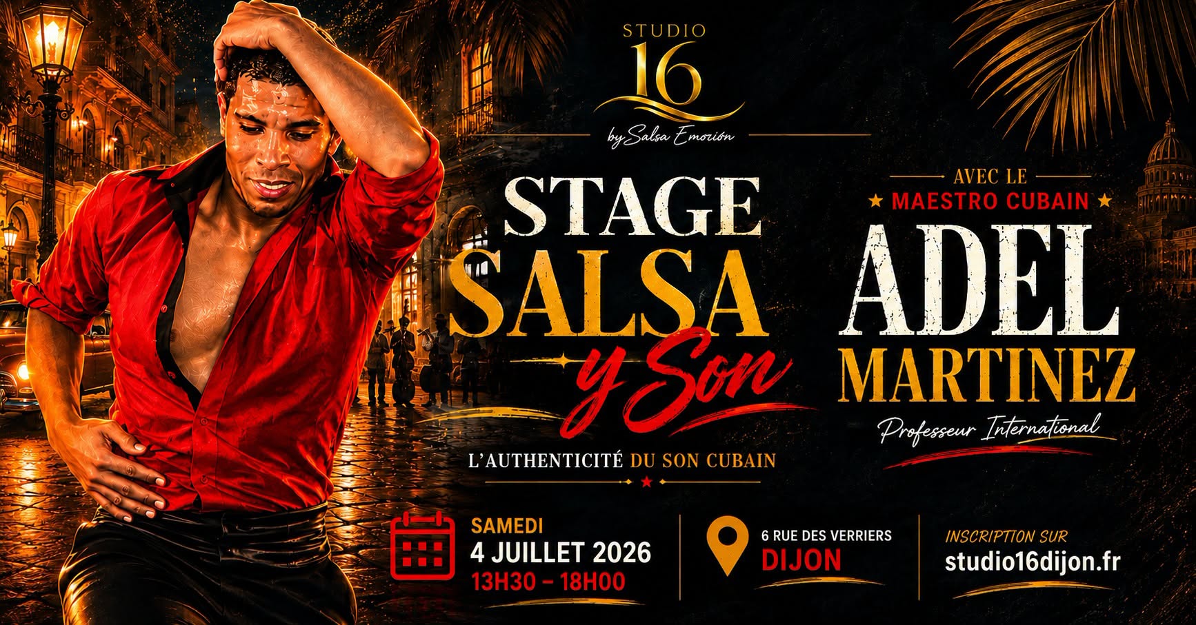 Stage de Salsa Y Son Avec le maestro Cubain Adel Martinez
