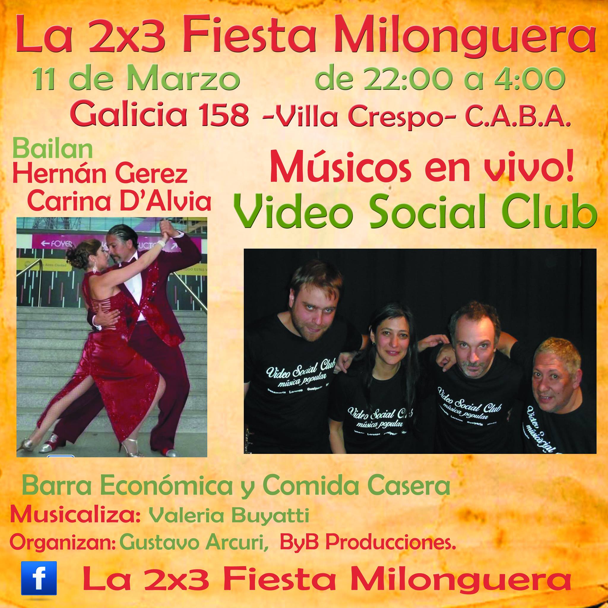 La 2x3 Fiesta Milonguera del 11 de Marzo