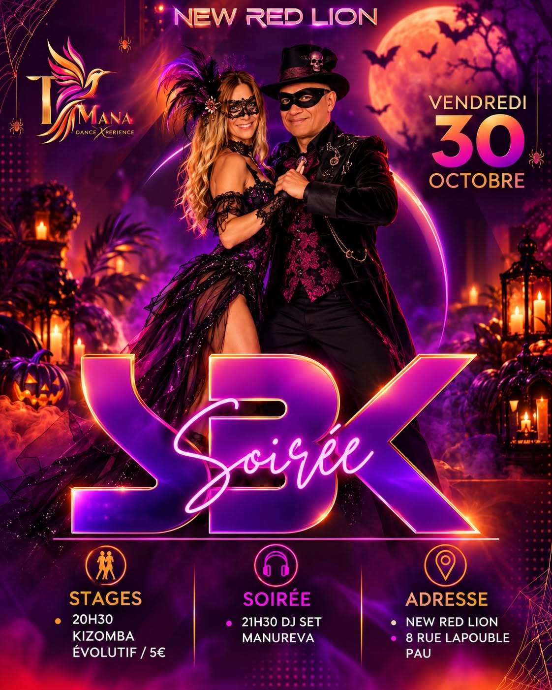 Soirée SBK et stage Kizomba @ New Red Lion Pau