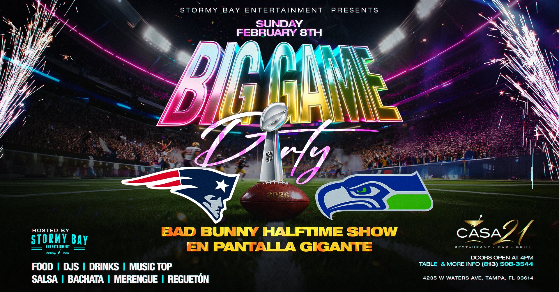 Big Game "Benito Bowl" Watch Party at Casa 21