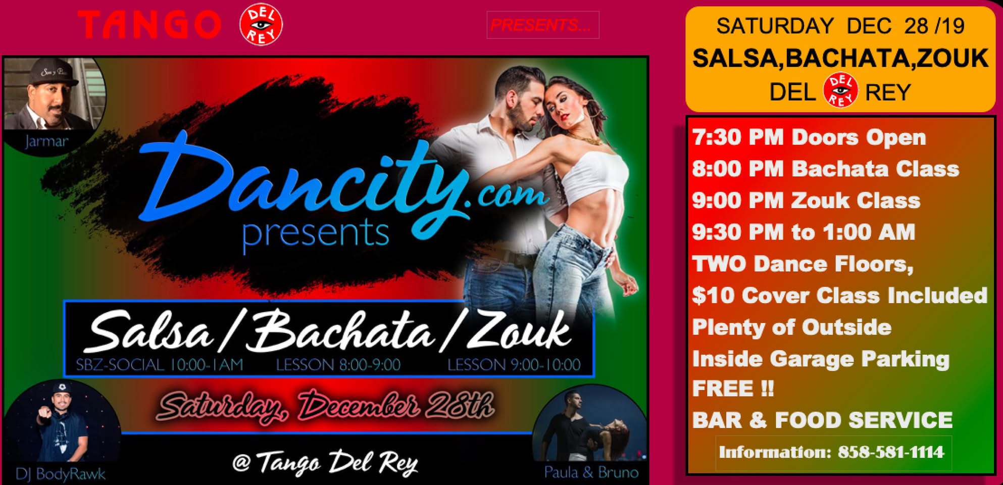 Salsa, Bachata & Zouk Night !