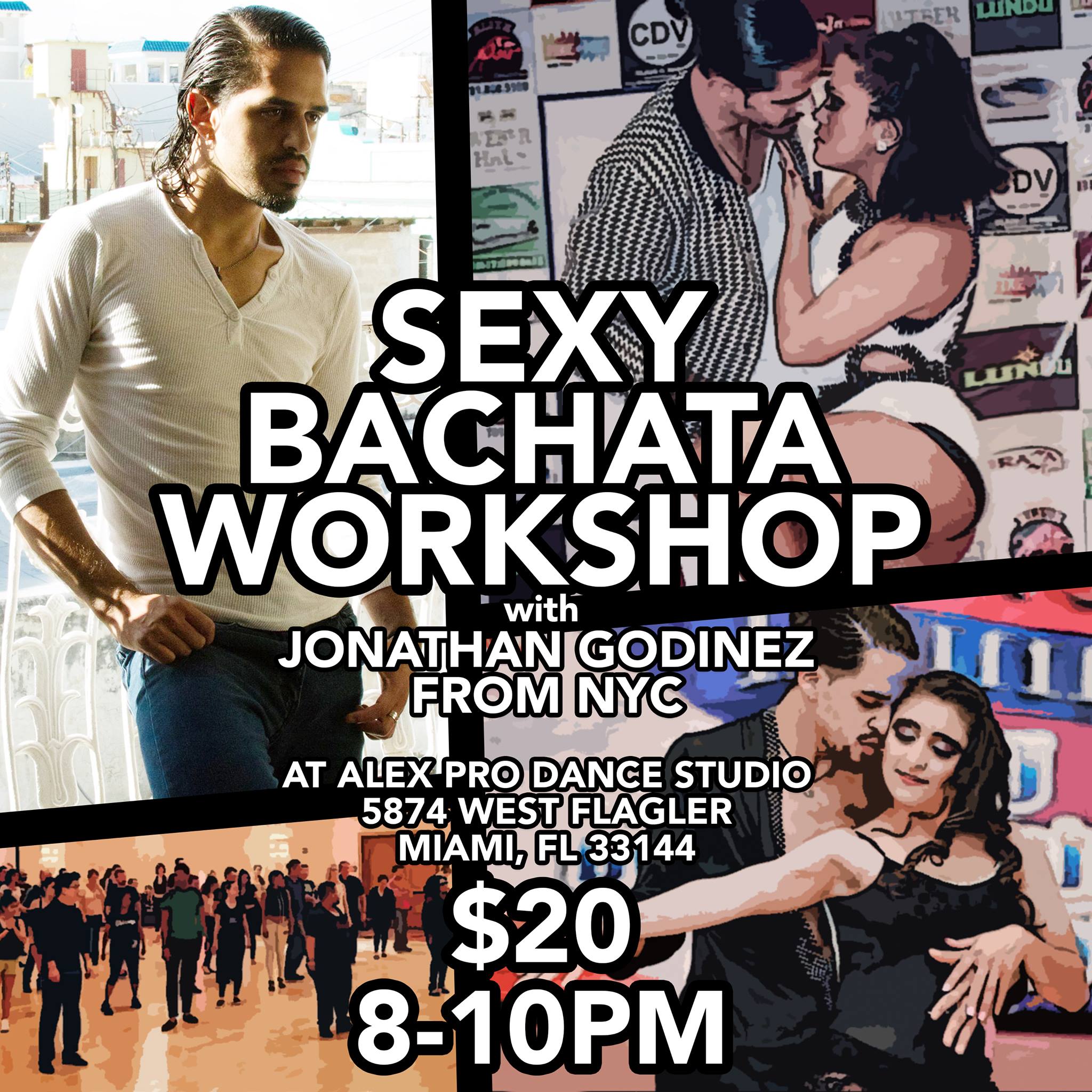 2Hr Sexy Bachata Workshop in Miami w Jonathan Godinez