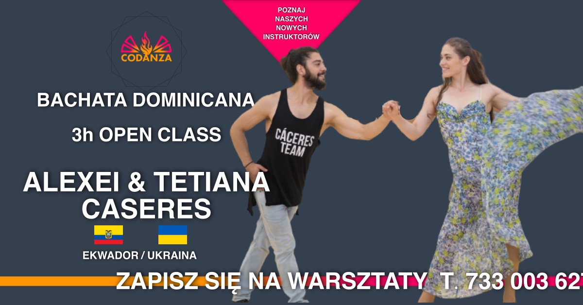 Bachata Dominicana wakacyjnie w Codanza Academy! 3h z Alexei & Tatiana Caseres