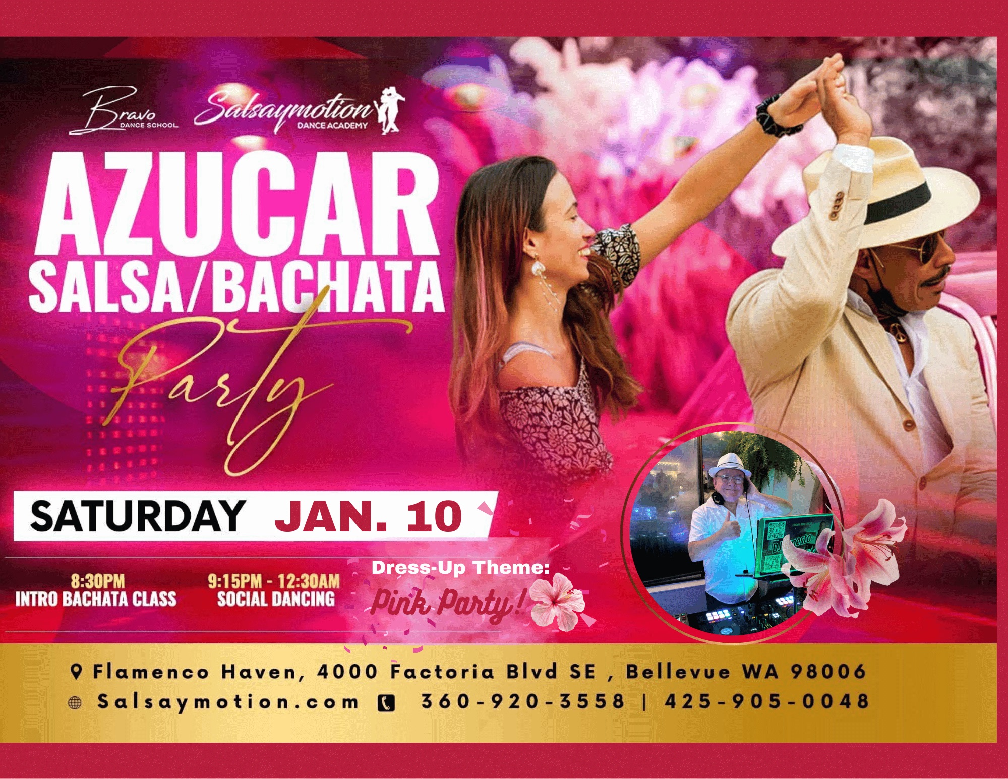 Azúcar Salsa Bachata Pink Party 💖🔥