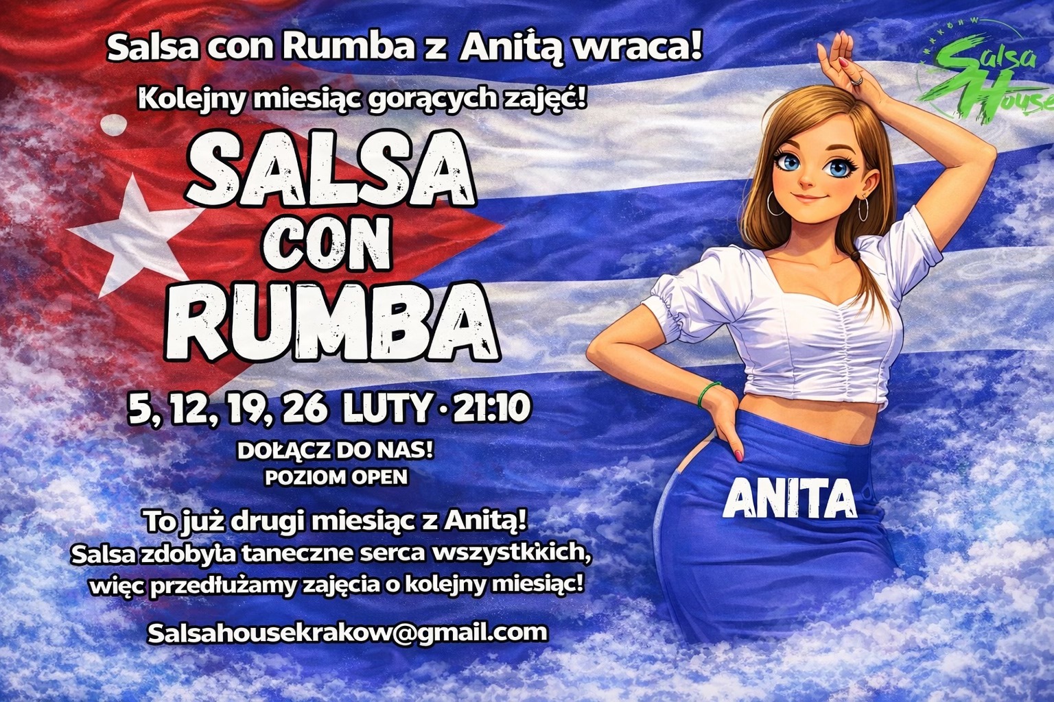 🔥 Salsa con Rumba z Anitą kolejny miesiąc! 🔥