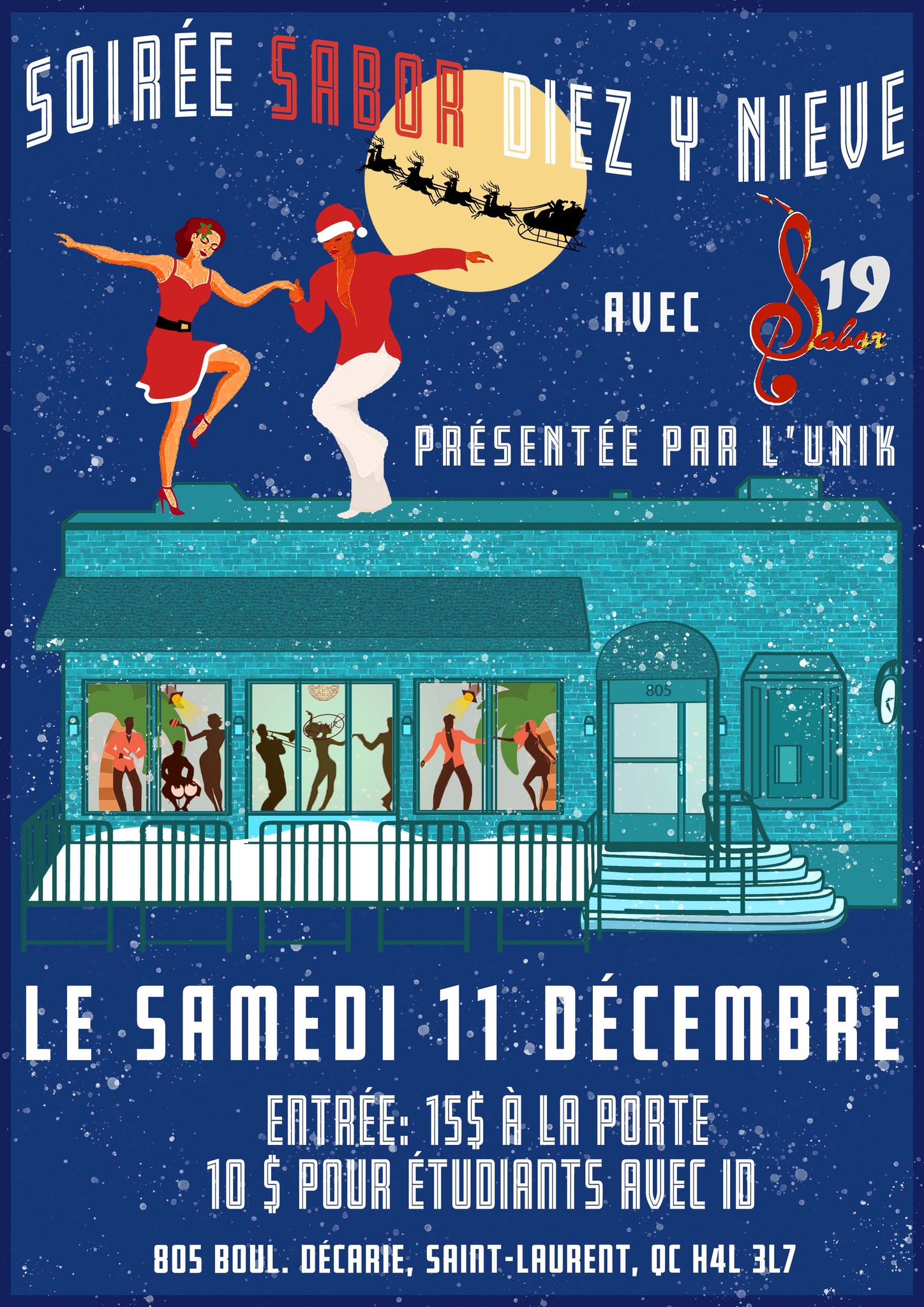 Sabor Diez y Nieve - Party de Noël