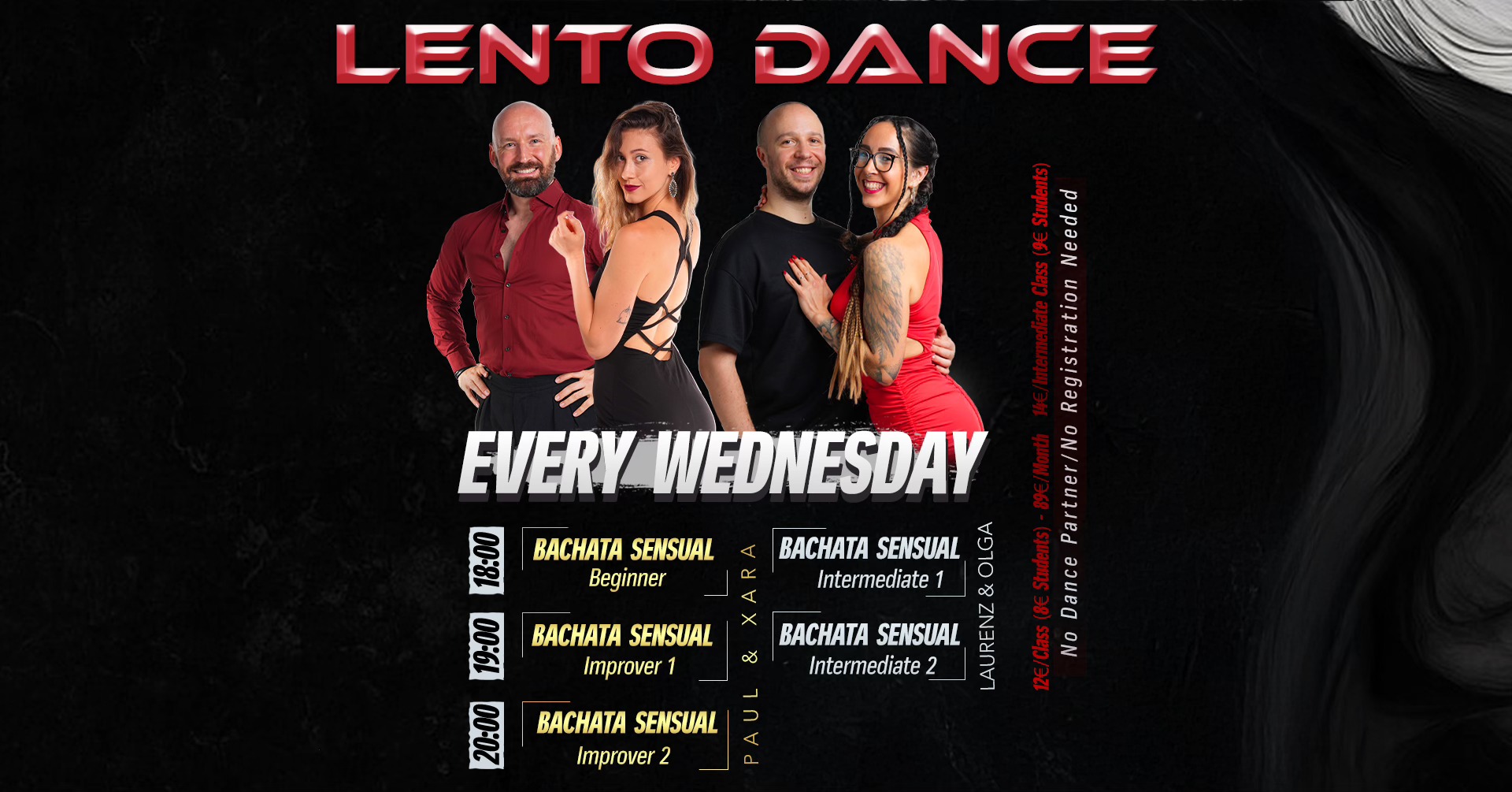 Bachata Sensual Dance Classes Every Wednesday